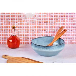 Saladier en grès bleu D23