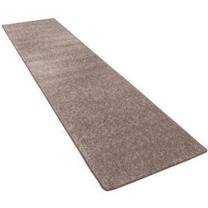 Tapis couloir uni taupe 80x200 cm
