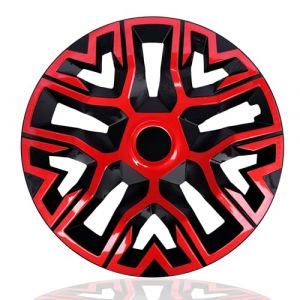 Enjoliveurs universels 16 NRM The Best Bicolor rouge/noir 4 pièces