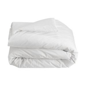 Descamps Housse de couette Coton soyeux percale 115 fils/cm² Blanc - Couleur Blanc - Taille 140 x 200 cm