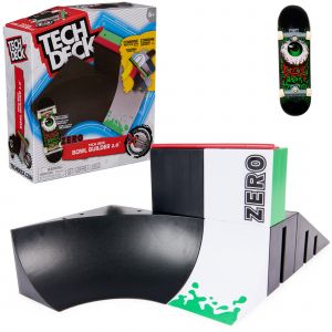 Tech Deck Finger Skate - Starter Set X-Connect Zero-Bowl Builder - Skate Park 100% Modulable À Construire Et Personnaliser + 1 Finger Skate - Mini Skate Doigt - Jouet Enfant - Jeu Enfant 6 Ans et +