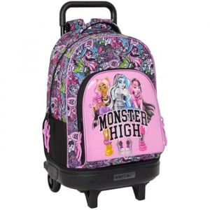 Safta Sac à dos à roulettes - Monster High - Compact - Amovible - Confortable