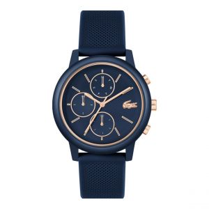 Lacoste Montre Homme .12.12 Move - 2011470 Bracelet Silicone Bleu