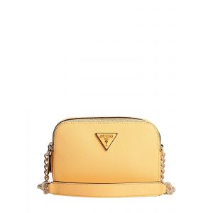 Image de Guess SAC A BANDOULIERE NOELLE SAFFIANO Jaune - Couleur Jaune - Taille Taille unique