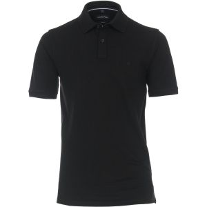 Polo avec manches courtes et col français Casa Moda coton noir