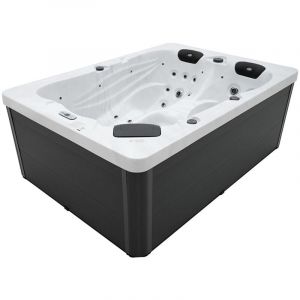 Home Deluxe - Jacuzzi d'extérieur avec escalier et couverture thermique sunset - 220 x 156 cm pour 3 personnes Équipement : Avec escalier et