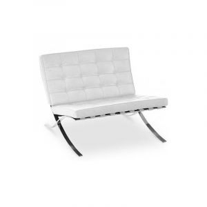 Image de Privatefloor Fauteuil City - Simili Cuir Blanc