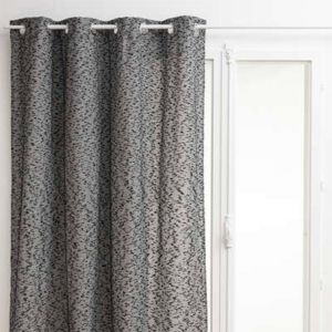 Rideau tamisant (140 X 260 cm) Aska Noir