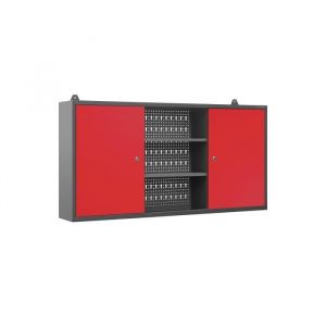Armoire murale de garage BEN, 1200 x 600 x 200 mm, rouge anthracite