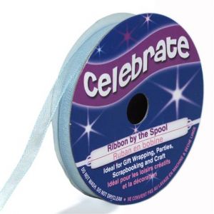 Image de Celebrate 8m de Ruban Organza - bleu - Largeur 0.6cm