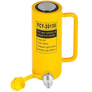 VEVOR Vérin Hydraulique à Piston Solide de 20 T Course 150 mm, Cylindre Hydraulique Simple Effet, avec Connecteur Rapide, Levage Rapide, pour Industrie, Atelier de Carrosserie et de Châssis Automobile