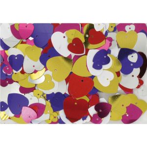 CTOP Sequins cœur - de 0,5 à 3 cm - 50 g
