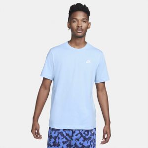 Image de Nike Tee Shirt Club Psychic Blue Bleu Pastel/blanc