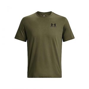 Under Armour Sportstyle T-Shirt à Manches Courtes sur la Poitrine Gauche Homme, Vert, S