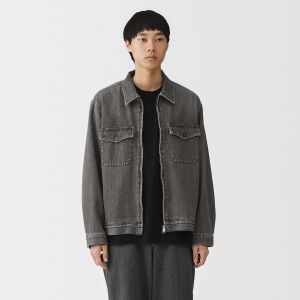 Veste &agrave; poches denim en kapok m&eacute;lang&eacute; pour homme