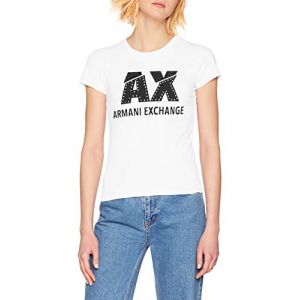 Armani Exchange Tshirt avec logo déstructuré Blanc - Taille 44