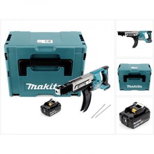 Makita DFR 750 F1J Visseuse à Magazine 18V 45-75mm + 1x Batterie 3,0Ah + Coffret Makpac - sans chargeur