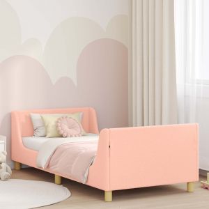 VidaXL Cadre De Lit Pour Enfants Avec T&ecirc;te De Lit Rose 90 X 200 Cm