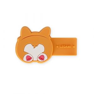 Legami Clip Magnétique, Motif Corgi, Fermeture par Clip, Optimal pour Garder les Câbles Bien Rangés, Attacher les Stylos à l'Ordinateur Portable, Maintenir les Écouteurs Ensemble, 4.8 X 3.3 cm