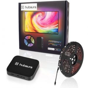 Hubaura Sync Box HDMI - R&eacute;tro&eacute;clairage TV HDMI 2.0 ruban led synchronisation image - Ruban led pour tv 42 &agrave; 88 pouces (75-80 pouces)