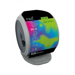 Fitt - freel d&eacute;vidoir compact muni du tuyau force 20m, l&eacute;ger et r&eacute;sistant, avec 30% de plastique recycl&eacute;, kit complet avec lance et raccords