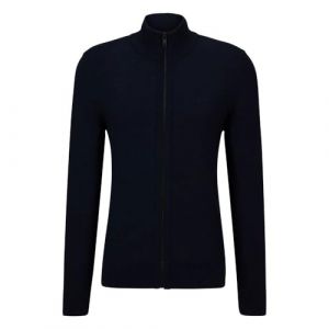 Boss Effect Avac Cardigan Mix Laine Marine Bleu Bleu foncé taille M