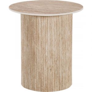 Habitat et Jardin Table d'appoint, bout de canap&eacute;, table de chevet en c&eacute;ramique "Eclat" - 50 x 50 cm - Marron