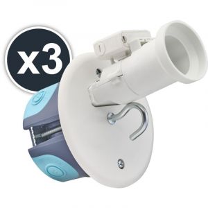 Debflex BOITE LUM DCL STOPAIR MMTX D67/50 +DOUILLE B22+FICHE DCL+CROCHET LOTX3