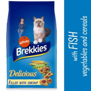 Image de Brekkies 3kg Delicious, poisson, thon & crevettes - Croquettes pour chat