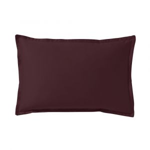 Alexandre Turpault Taie d'oreiller en satin de coton violet 31x42