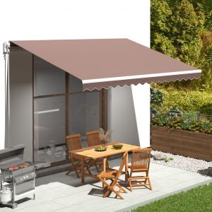 VidaXL Tissu de remplacement pour auvent Marron 4,5x3 m