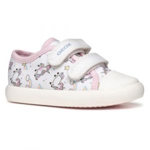 Geox Bébé Fille B GISLI Girl B Basket, White/Pink, 20 EU