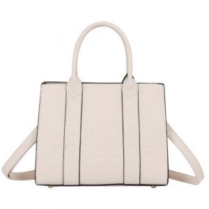 Sac Cabas pour Femme The Tote Bag Effet Grainé avec Anses Rigides et Bandoulière Gallantry Beige