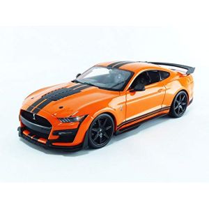 Maisto Voiture Miniature de Collection 1/18 - FORD Shelby GT500 Mustang - 2020 - Orange - 31388OR