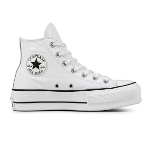 Converse Chuck Taylor CTAS Lift Clean Hi, Sneakers Basses Femme, Blanc Black/White 102, 41 EU