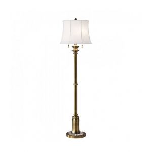 Elstead Lighting Lampadaire Stateroom, laiton, avec abat jour
