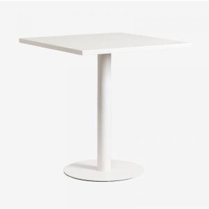 Table de jardin carr&eacute;e en m&eacute;tal (70x70 cm) Mizzi SKLUM Blanc Gardenia
