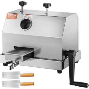Presse-Agrumes Manuel De Canne À Sucre-Vevor-50kg-H Acier Inoxydable-3 Rouleaux Grande Entrée Presse-Extraction Manuelle Du Jus