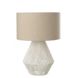 J-Line Lampe métal blanc h.51cm
