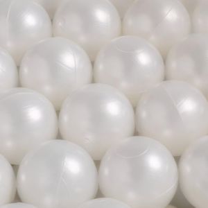 Balles pour Piscine à Balles de Jeu pour Bébé Enfants MISIOO Plastique Colorées 6 cm 200 Boules Blanc Perle