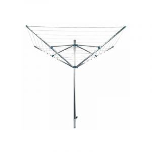 MSV Sechoir d'exterieur Parapluie Alu avec pied 50m Gris