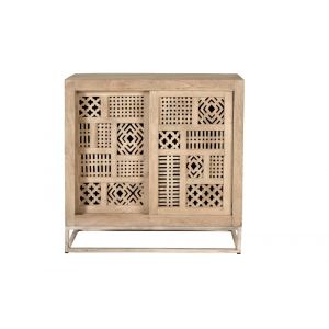 STYLE - Buffet en bois de manguier et pieds en métal couleur naturelle
