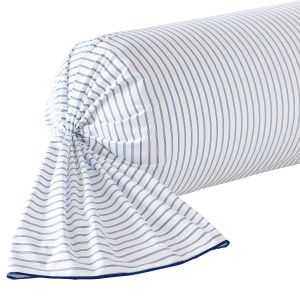 Anne de Solène Taie de traversin percale blanc 43x210 cm