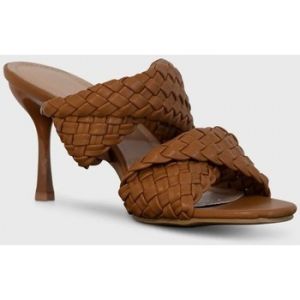 Kebello Mules Mules compensées Marron F
