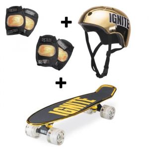 Mondo Set glisse urbaine - IGNITE Combo Set Tyro - Skateboard et protections - Or