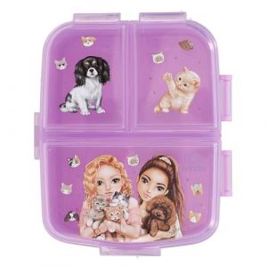 Depesche 13518 TOPModel Kitty and Doggy - bo&icirc;te &agrave; go&ucirc;ter en Violet, avec Motif mod&egrave;le, Chiens et Chats, bo&icirc;te &agrave; go&ucirc;ter avec 4 Compartiments et Couvercle &agrave; charni&egrave;re