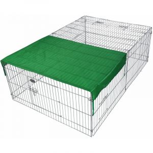 wiltec Parc Enclos petits animaux domestiques 183 x 122 x 60 cm Clôture Protection solaire verrouillable - 62323