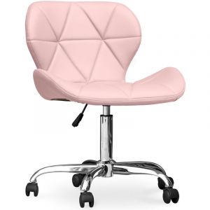 Privatefloor Chaise de bureau rembourrée PU - Winka Rose 48