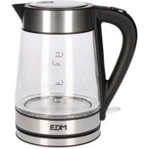 Bouilloire Électrique EDM - 1850-2200 W - Verre - 1.7 L - avec Voyant LED