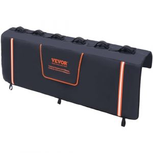 VEVOR Coussin de Protection de Hayon 157x93 cm Coussin de Hayon Porte-V&eacute;los en PVC et &Eacute;ponge Housse de Protection pour Hayon de Pick-up 6 Sangles de Fixation Poche &agrave; Outils Transport 6 V&eacute;los Kayak VTT